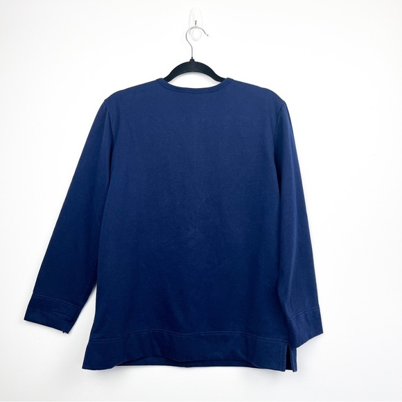 Bobbie Brooks Blue Vintage Style Textured Christmas Holiday Sweater - Picture 14 of 14